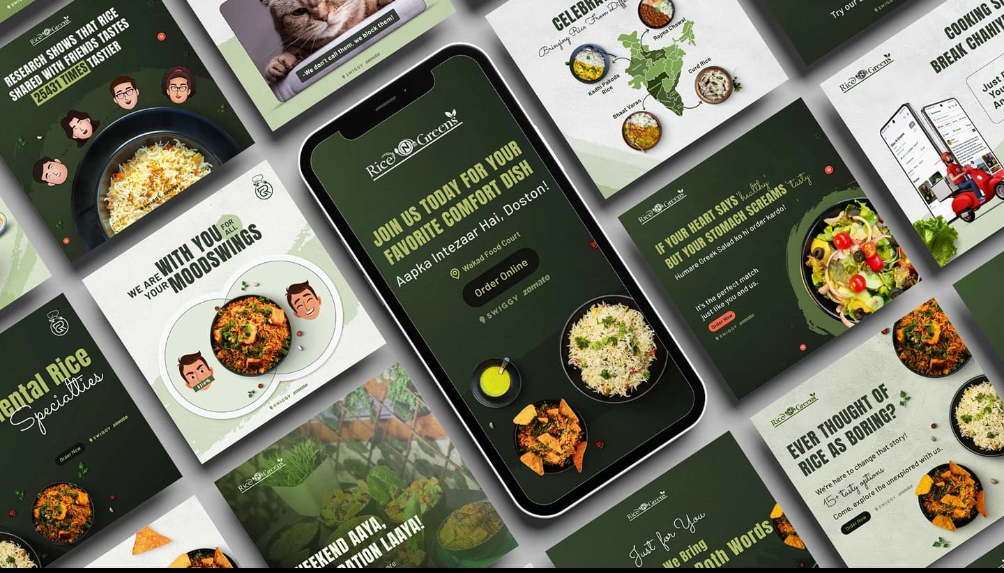Rice N Greens social-media work